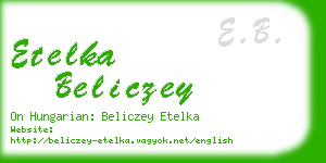 etelka beliczey business card